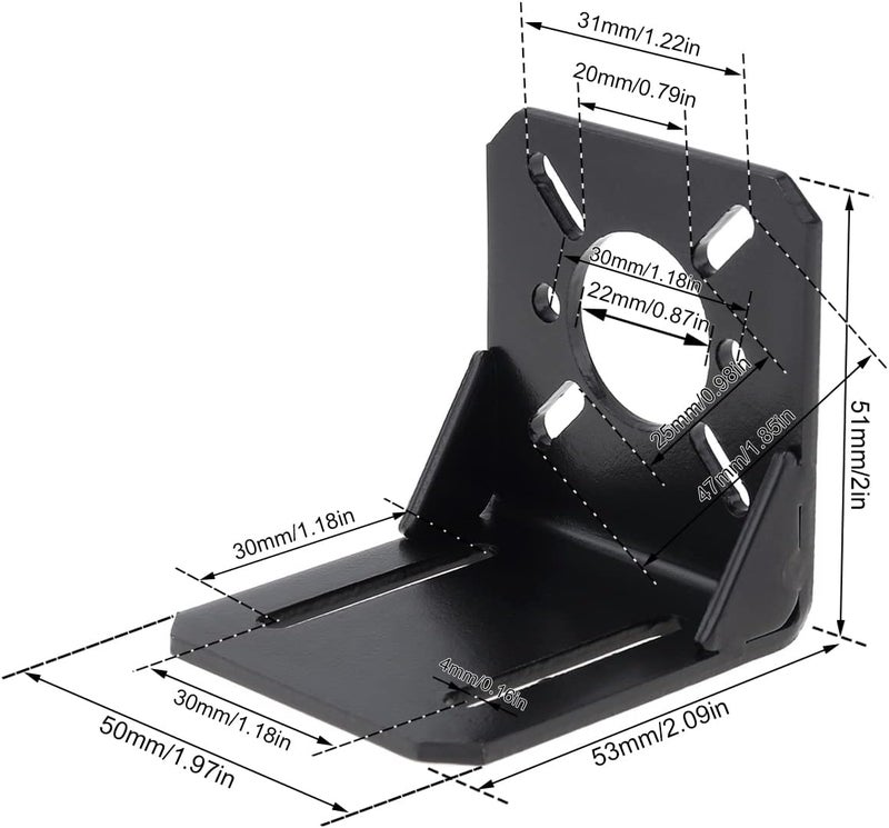 ChgImposs 2 Pack Motor Mount Bracket, Universal Multifunction Fixing Mounting Base for 750/755/775/795/850/895 DC Motor 28/35/42 Stepper Motor Nema 17 - Image 2